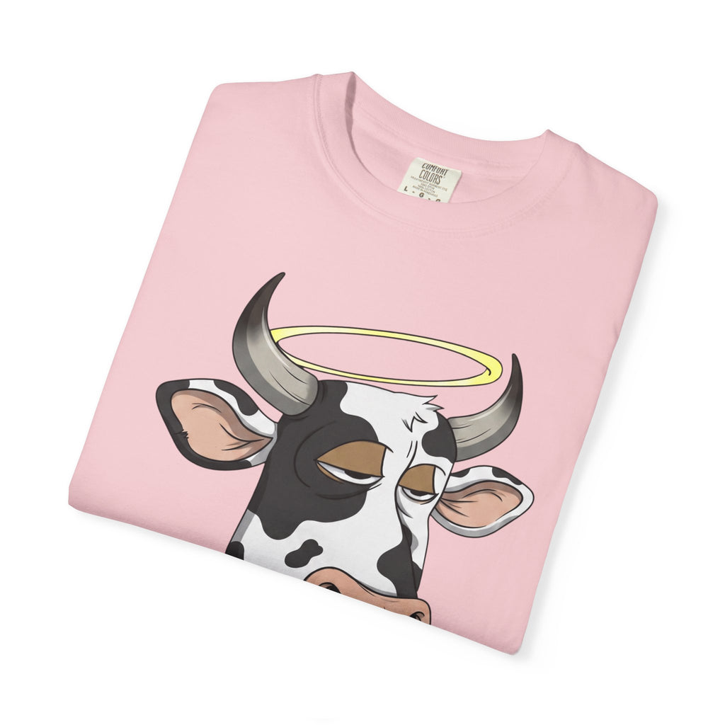 Cow Graphic T-Shirt — 'KANG' Wine Club Logo & Halo Cow Art