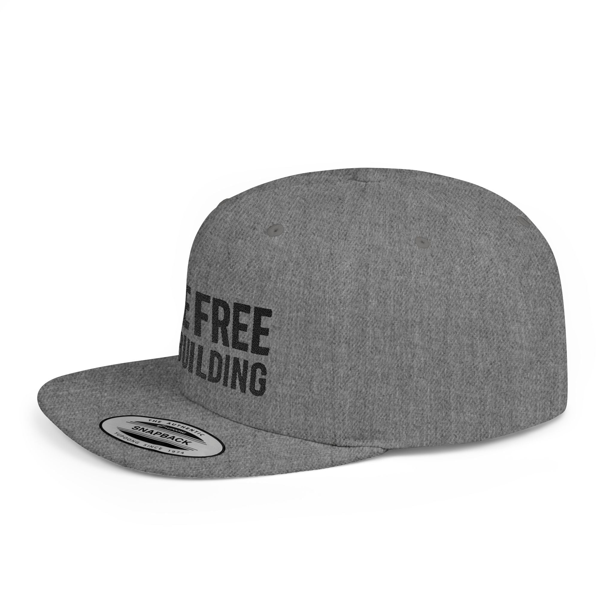 Live Free Die Building Flat Bill Snapback Hat