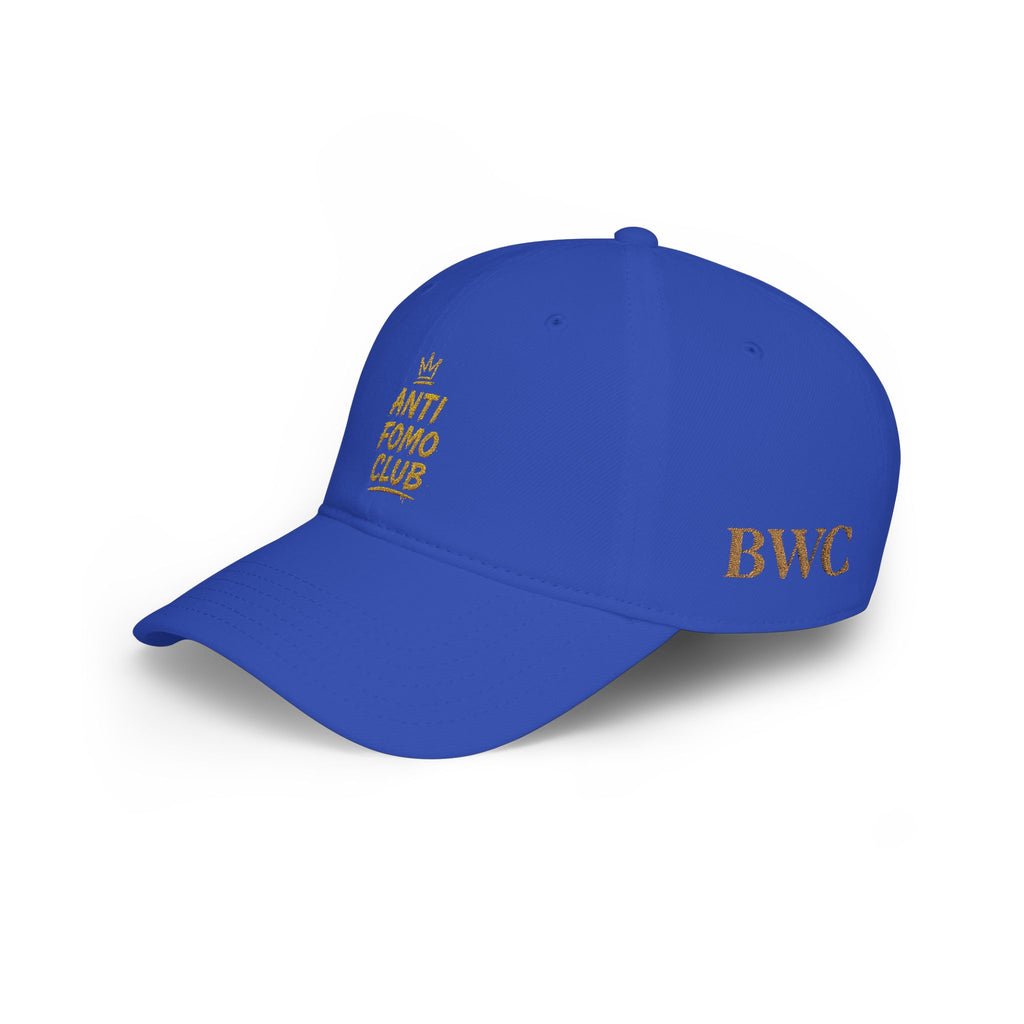 Anti FOMO Club Cap — Low Profile Baseball Hat with Crown Embroidery