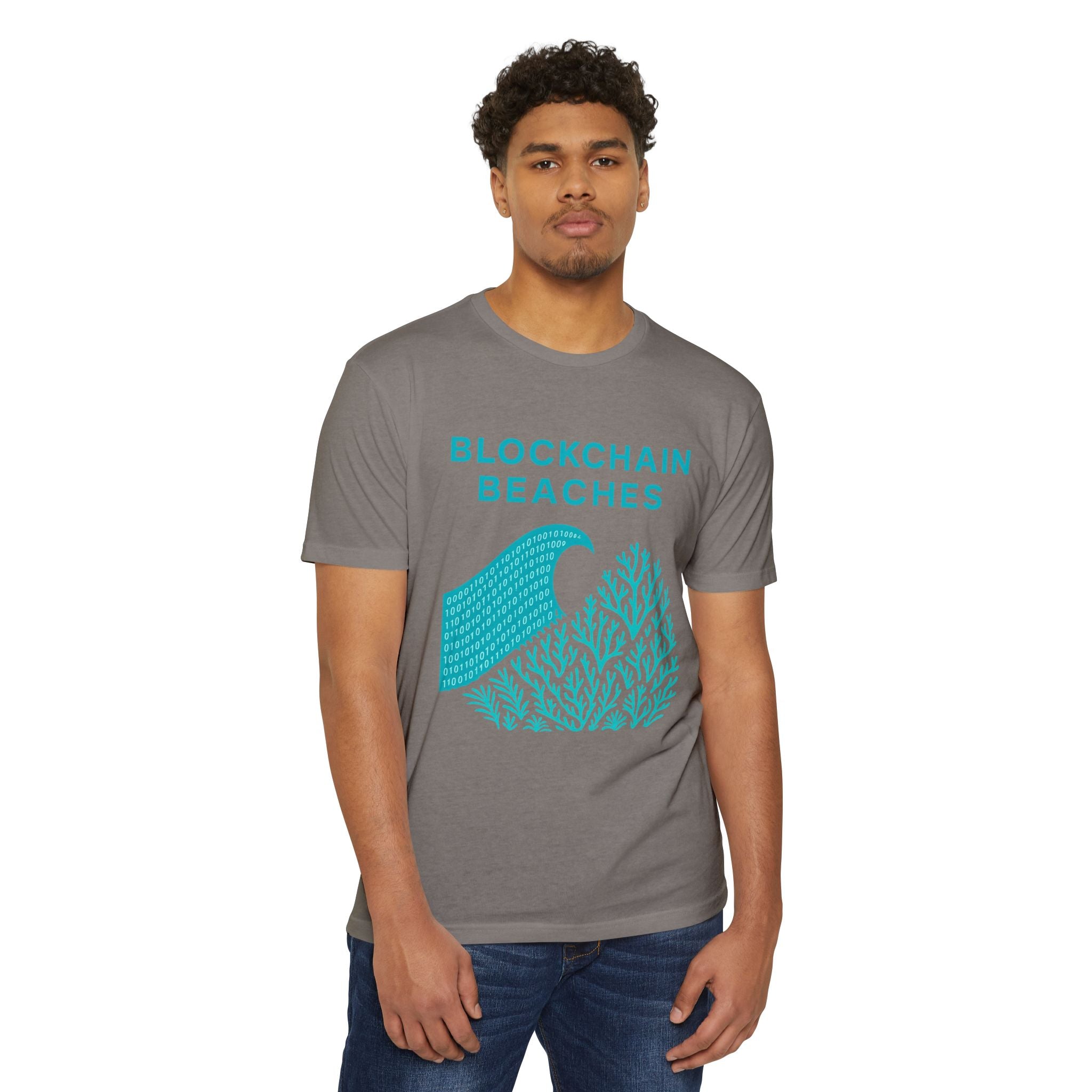 Ocean Wave & Coral Graphic T-Shirt — Coastal Surf Beach Tee