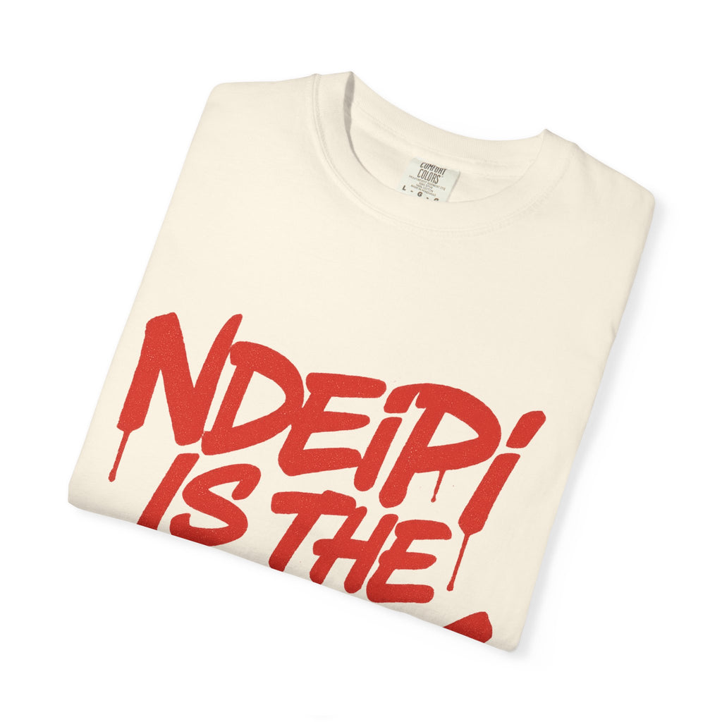 T-Shirt — "NDEIPI IS THE ARK" Red Graffiti Graphic Tee