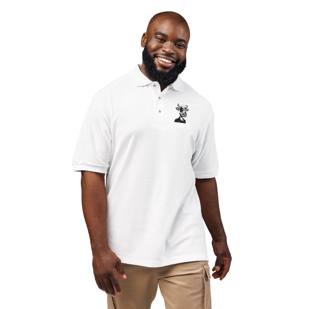 Embroidered Floral Skull Polo
