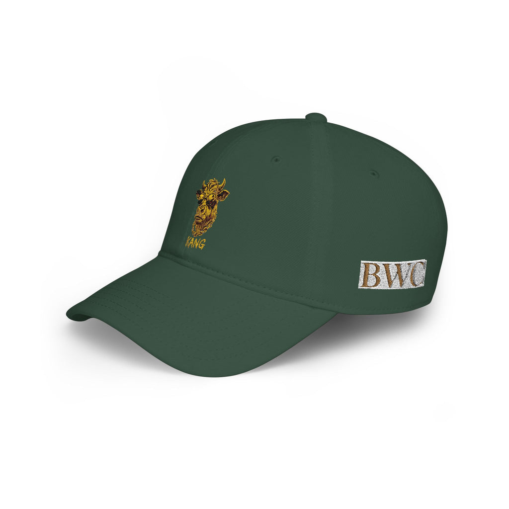 Low Profile Cap — Gold Leopard Cow Embroidered "BWC" Streetwear Hat