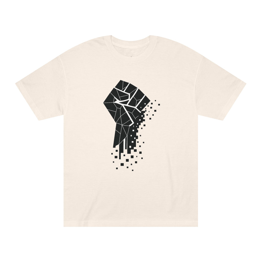 Pixelated Black Power Fist Tee