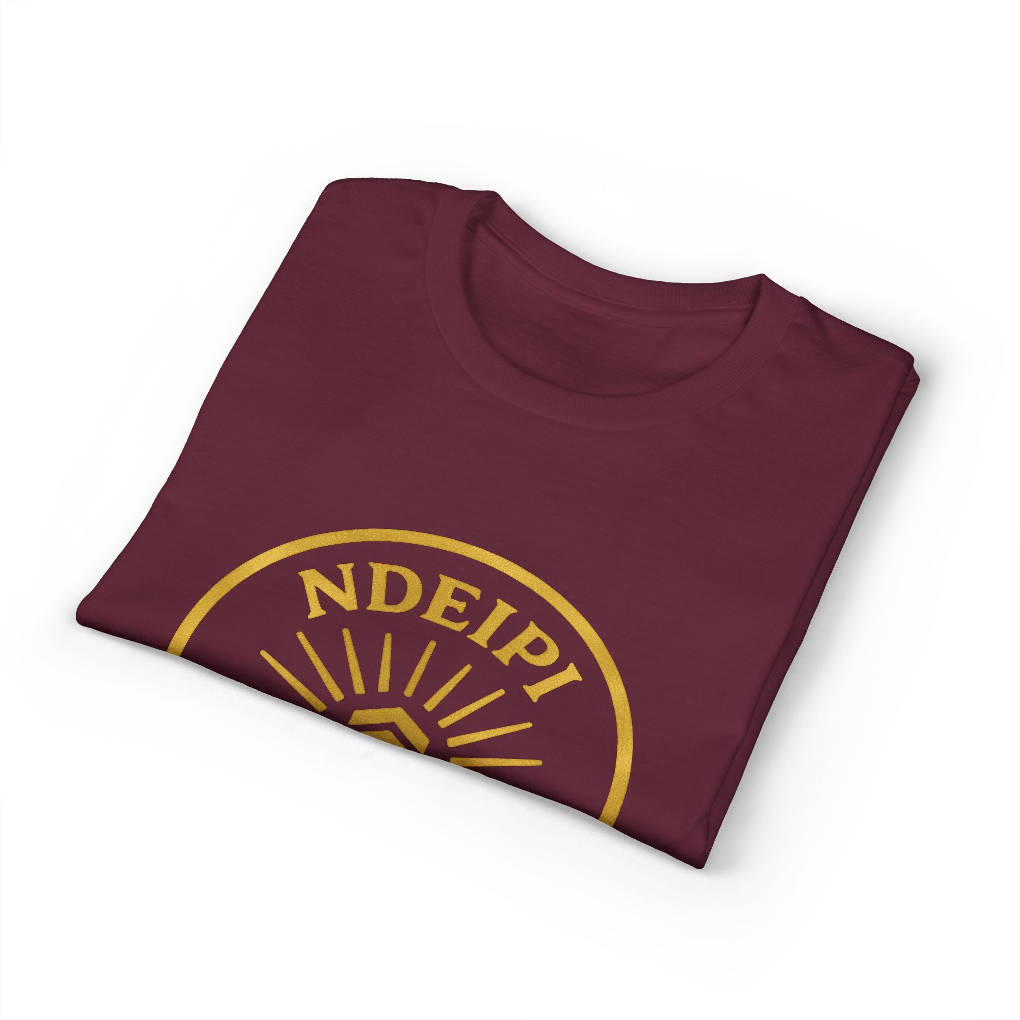 Ndeipi Is The Ark T-Shirt — Gold Sun & Wave Logo Tee