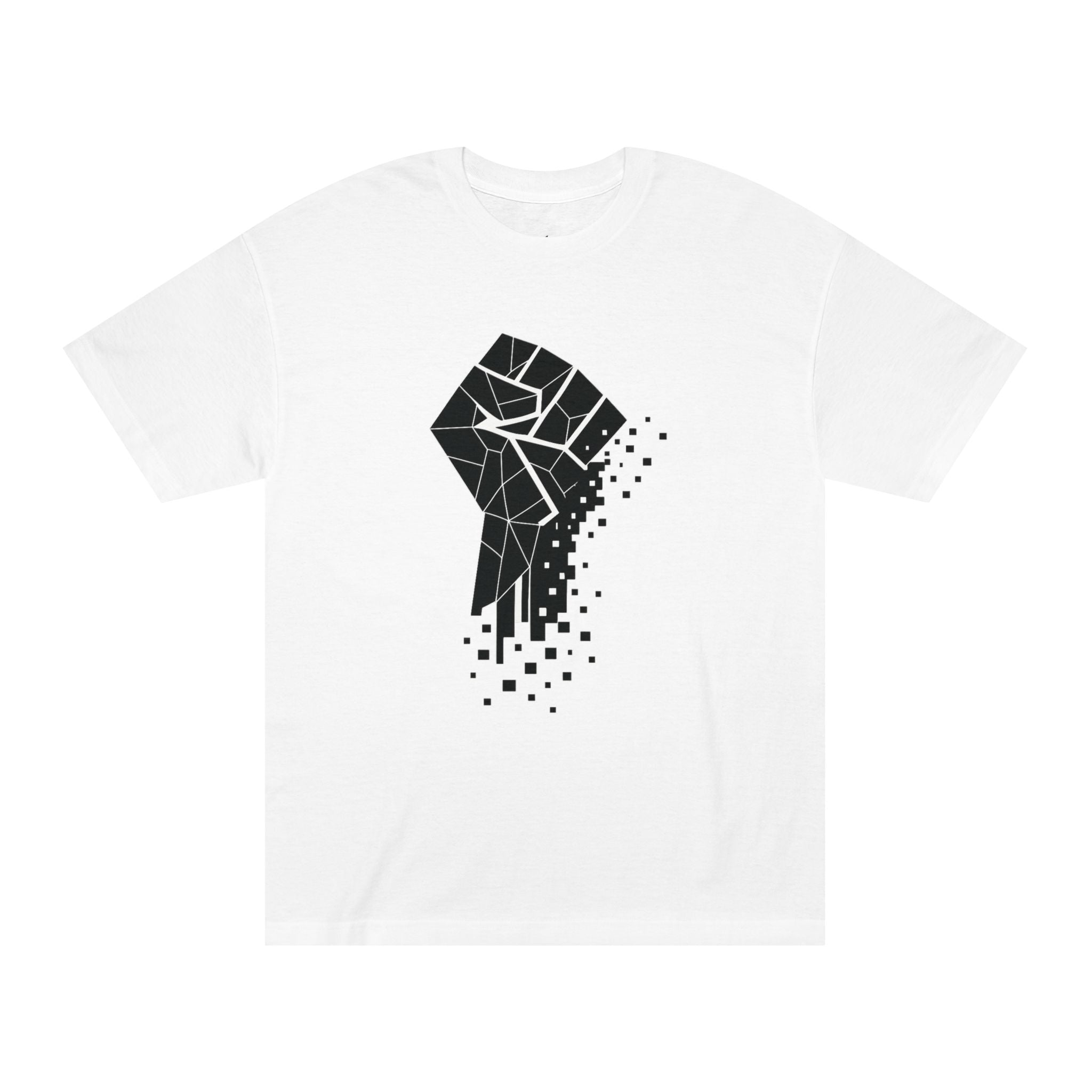 Pixelated Black Power Fist Tee