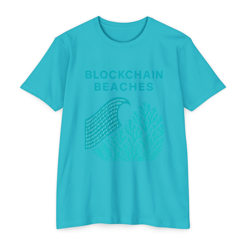 Ocean Wave & Coral Graphic T-Shirt — Coastal Surf Beach Tee