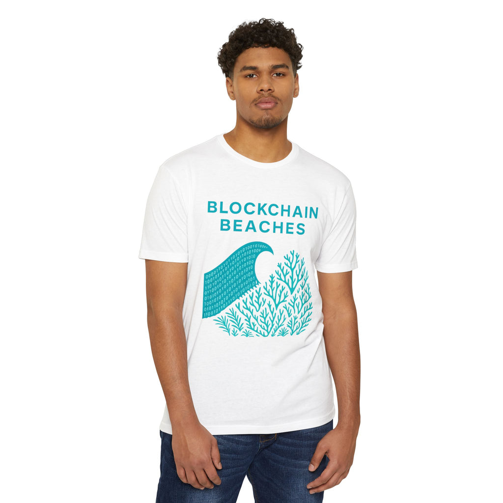 Ocean Wave & Coral Graphic T-Shirt — Coastal Surf Beach Tee