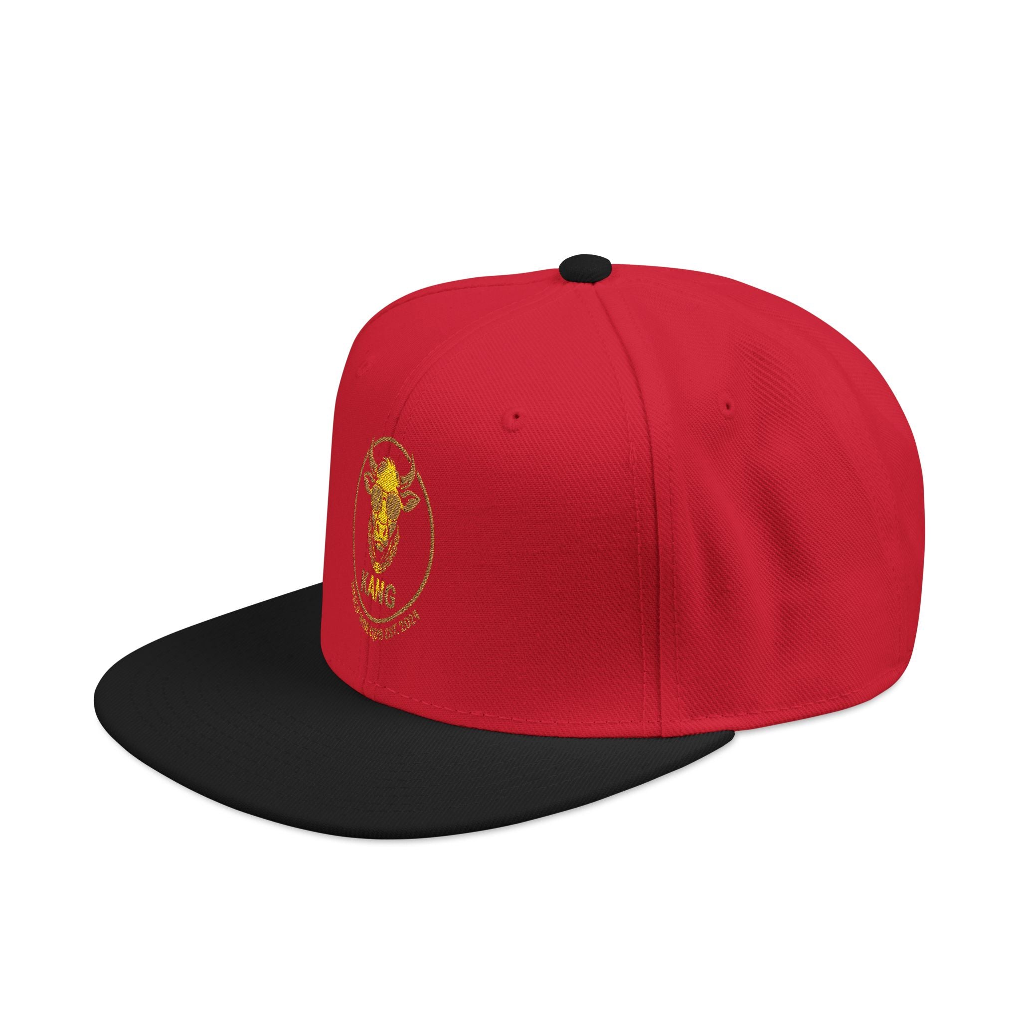 Gold Skull Snapback Hat — Embroidered Sparkle Streetwear Cap