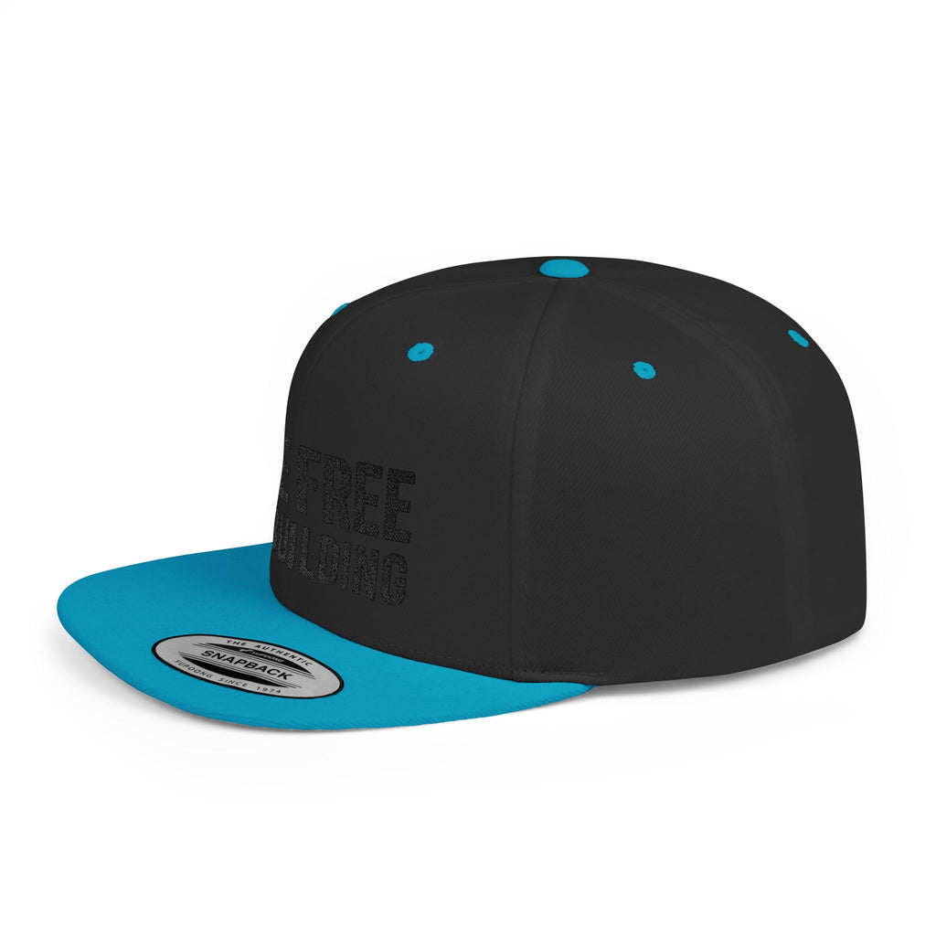 Live Free Die Building Flat Bill Snapback Hat