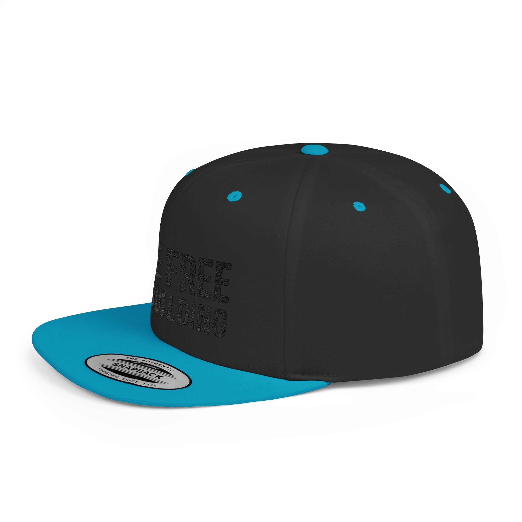 Live Free Die Building Flat Bill Snapback Hat