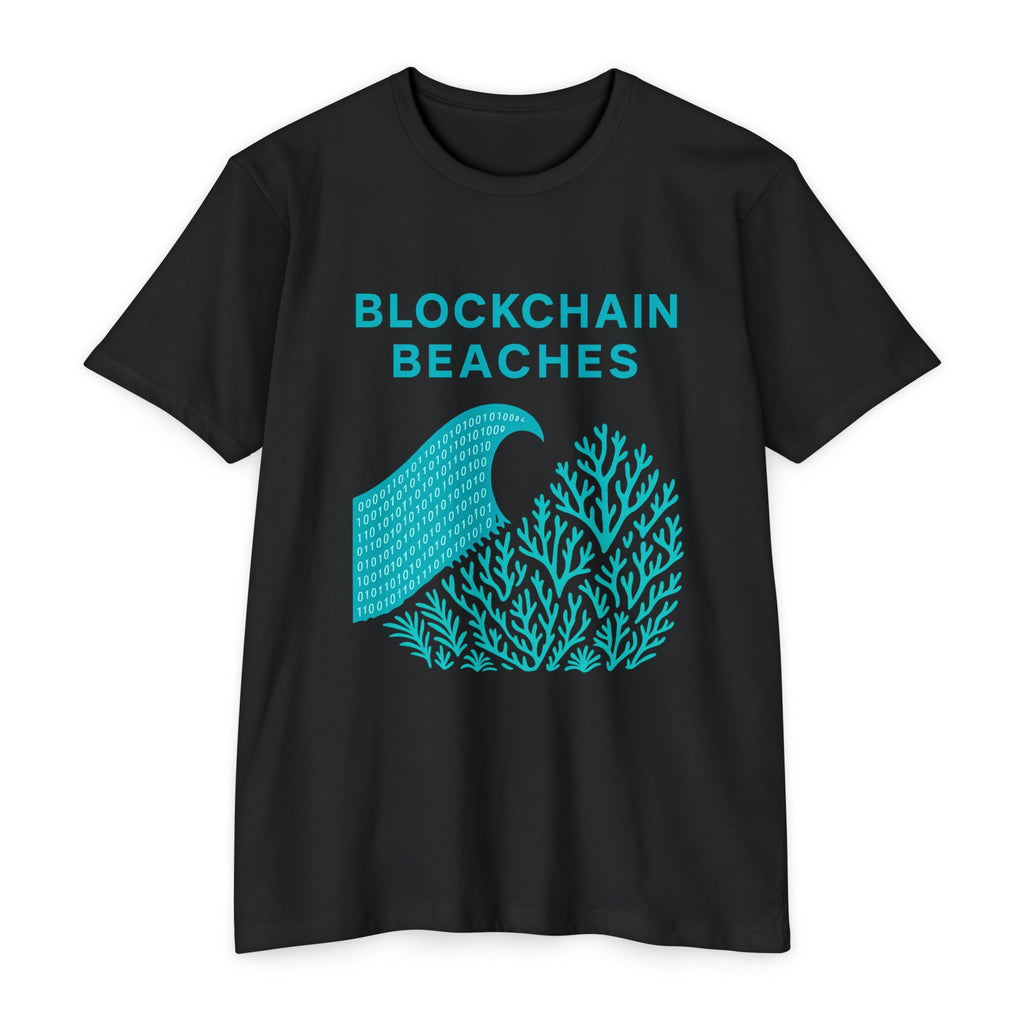 Ocean Wave & Coral Graphic T-Shirt — Coastal Surf Beach Tee