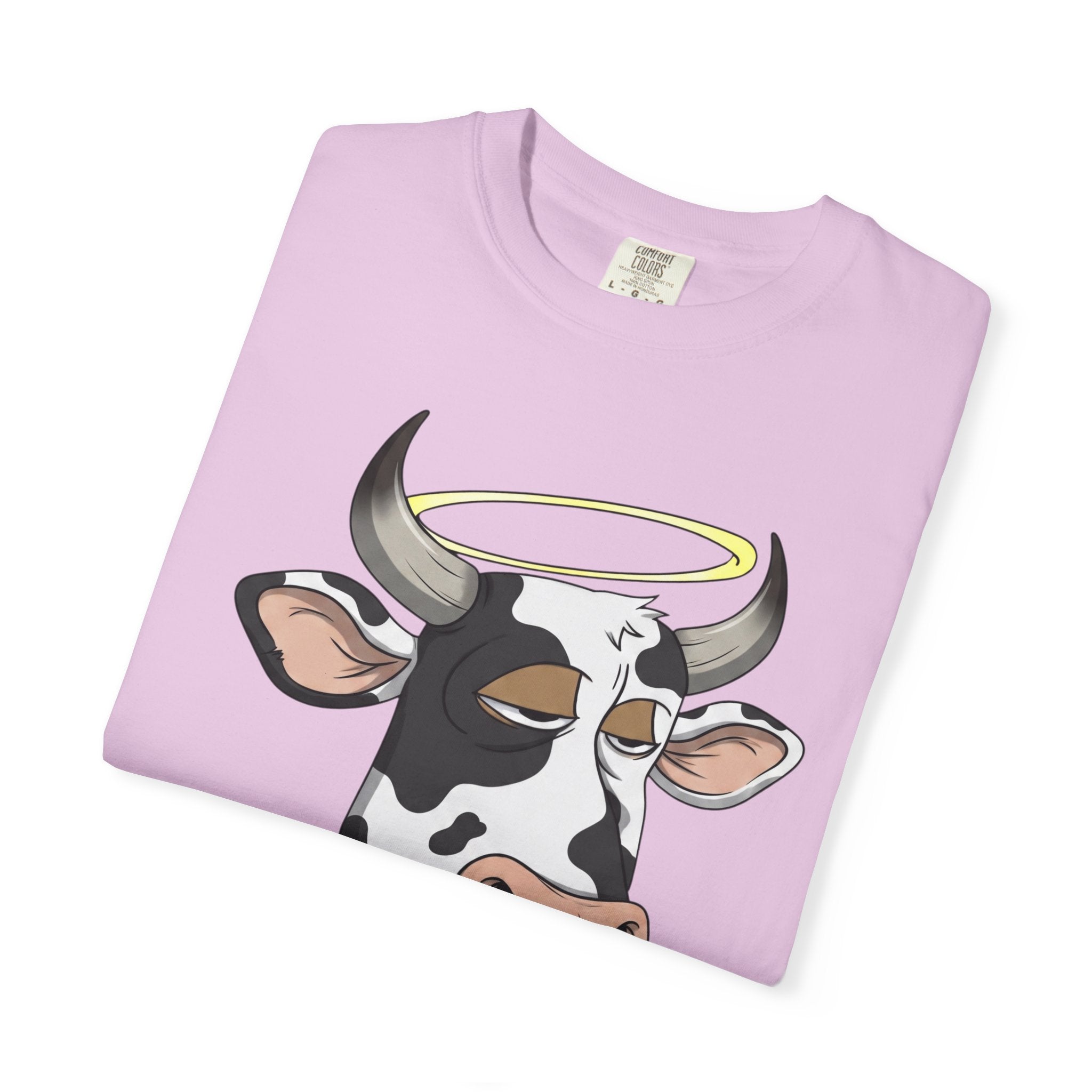 Cow Graphic T-Shirt — 'KANG' Wine Club Logo & Halo Cow Art