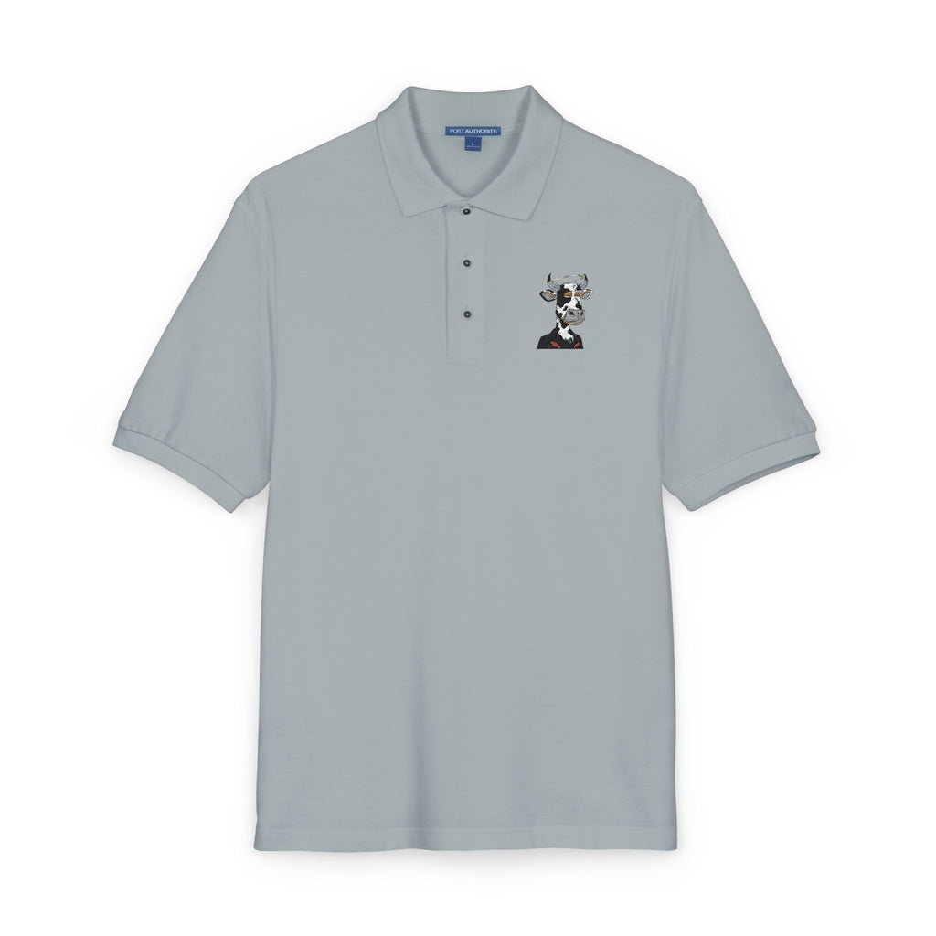 Embroidered Floral Skull Polo