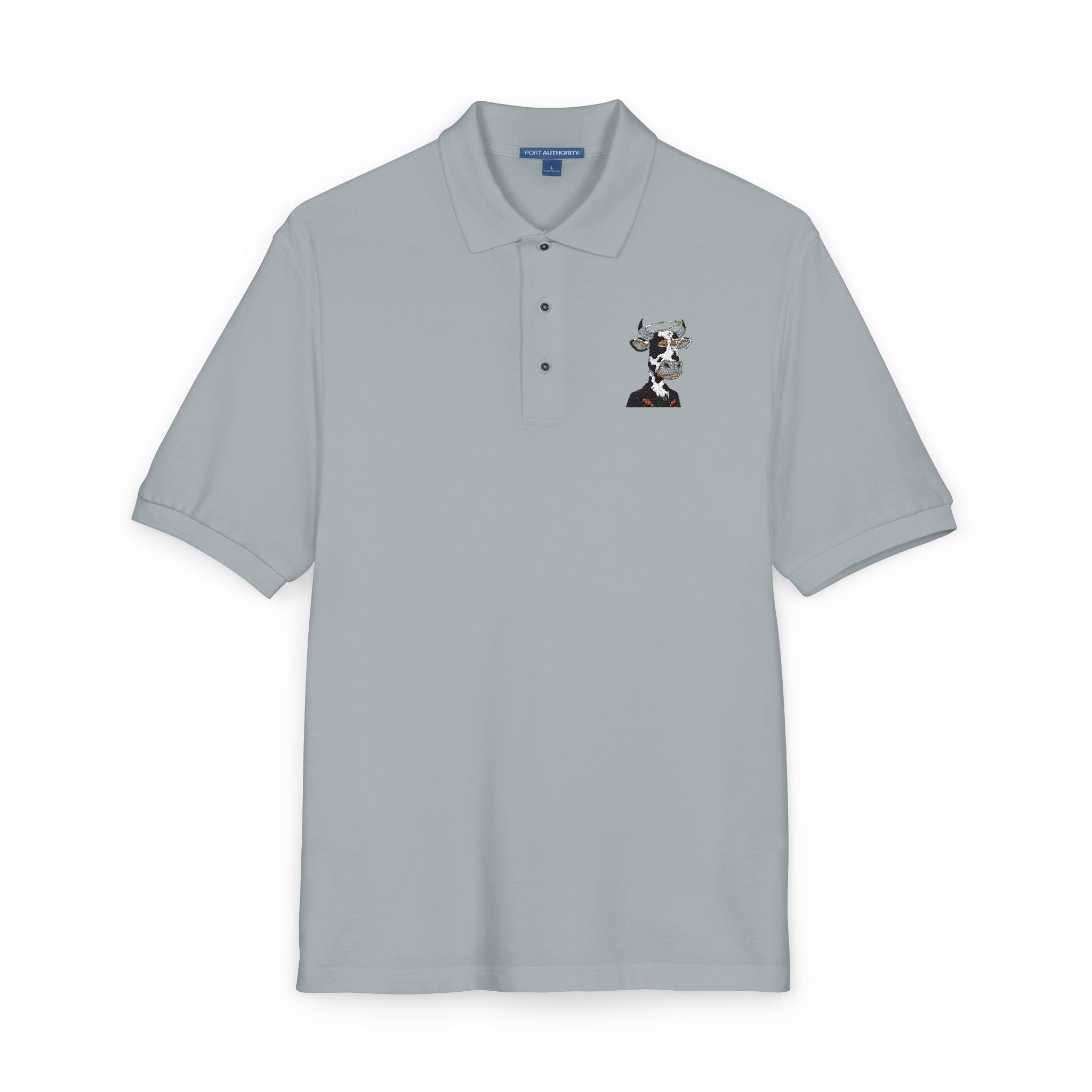Embroidered Floral Skull Polo