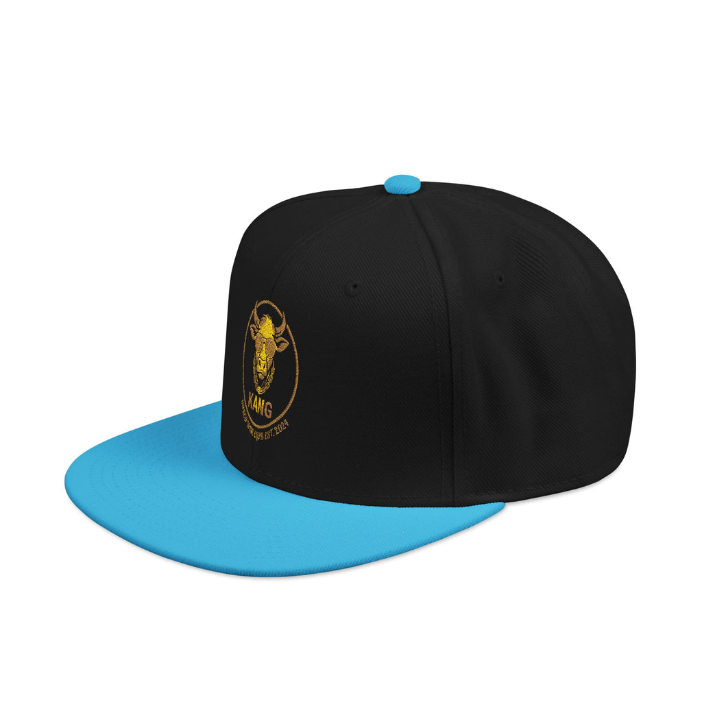 Gold Skull Snapback Hat — Embroidered Sparkle Streetwear Cap