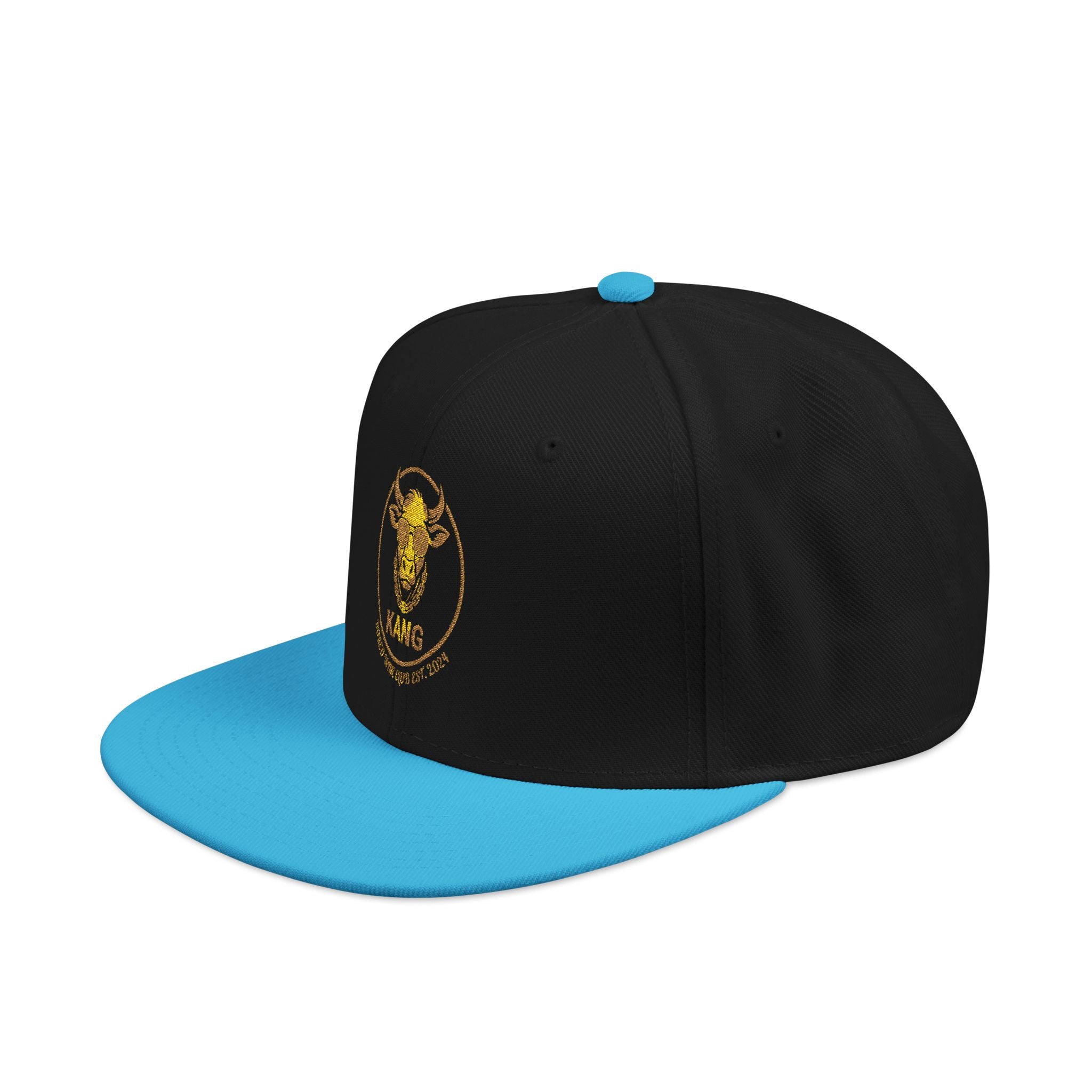 Gold Skull Snapback Hat — Embroidered Sparkle Streetwear Cap