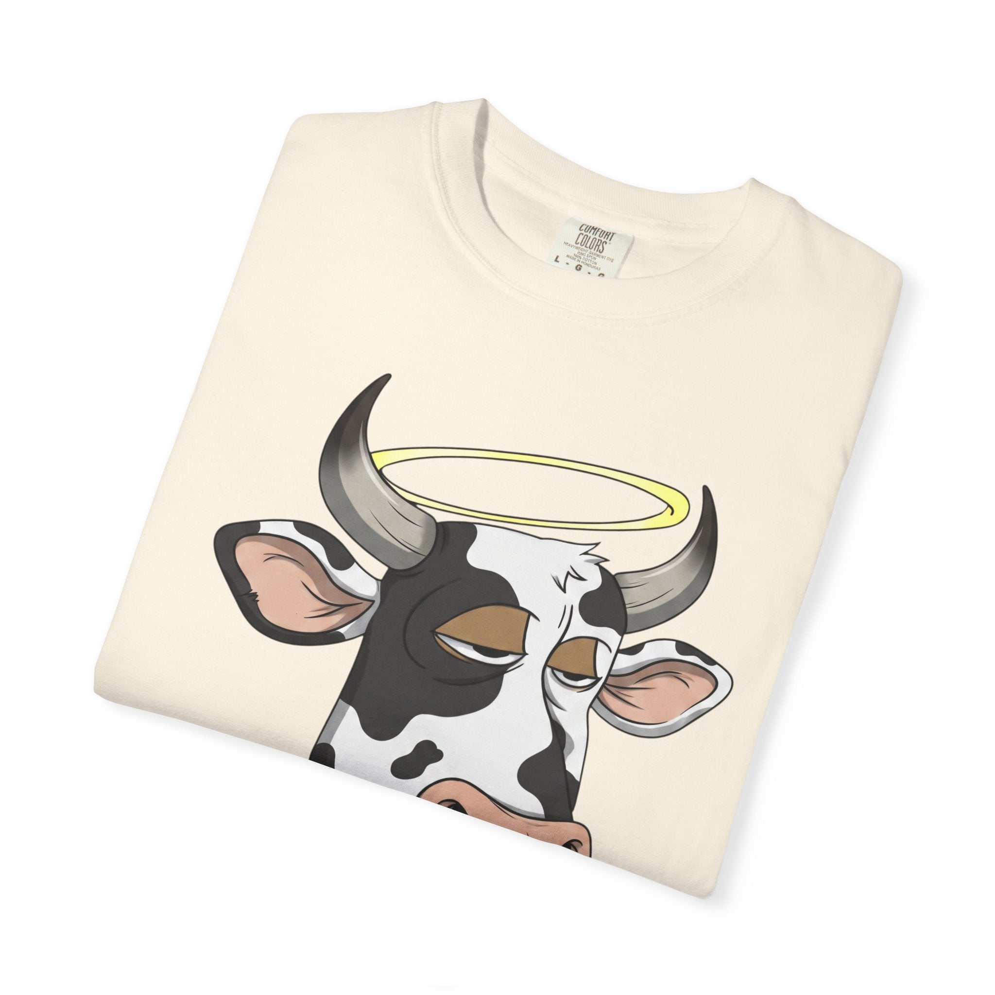 Cow Graphic T-Shirt — 'KANG' Wine Club Logo & Halo Cow Art