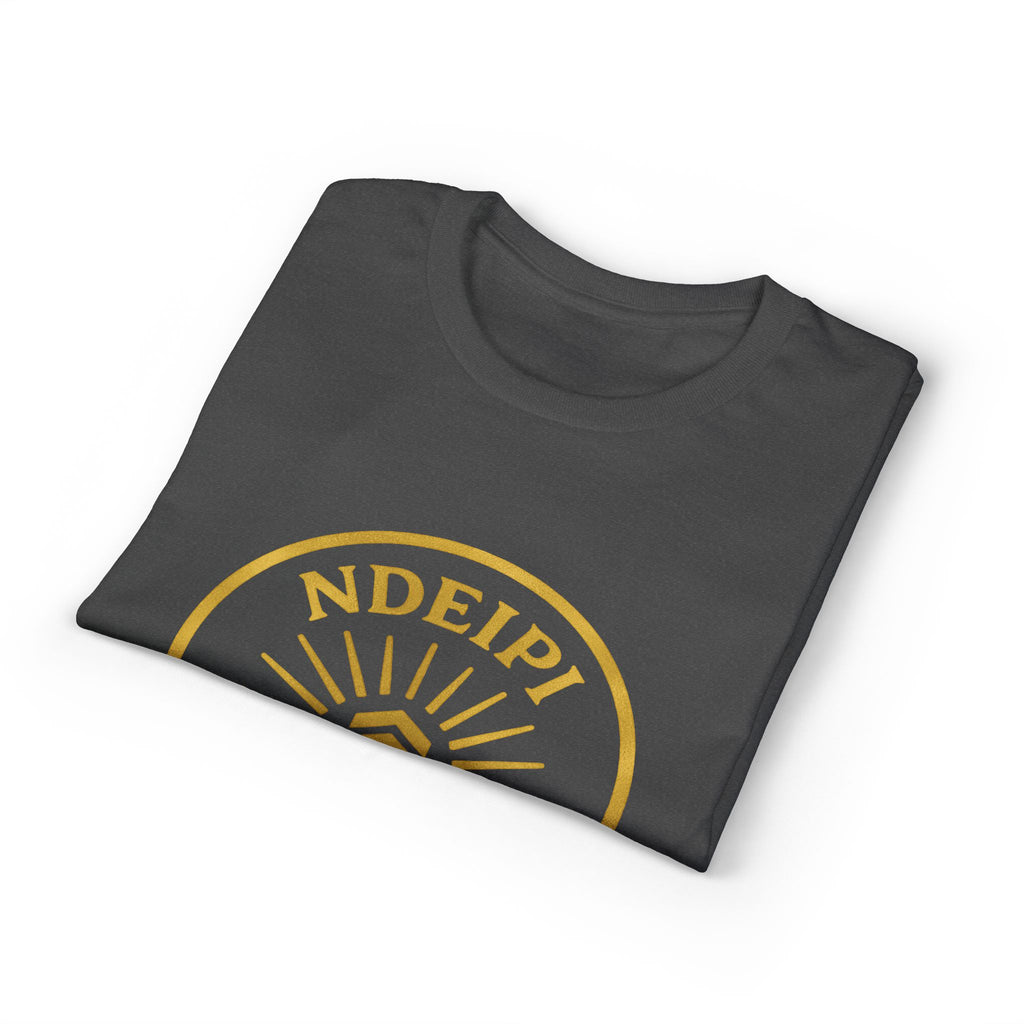 Ndeipi Is The Ark T-Shirt — Gold Sun & Wave Logo Tee