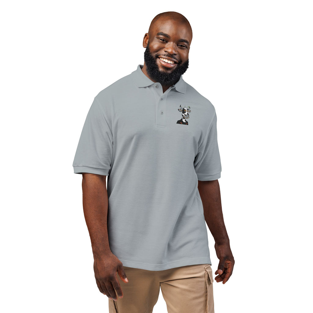 Embroidered Floral Skull Polo