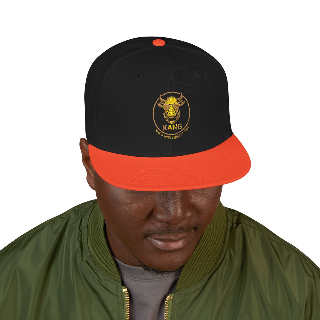 Gold Skull Snapback Hat — Embroidered Sparkle Streetwear Cap