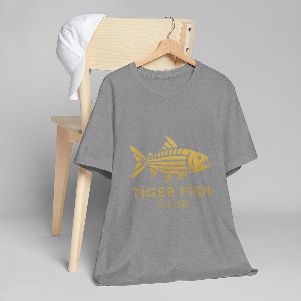 Tiger Fish Club T-Shirt — Gold Angler Graphic Tee
