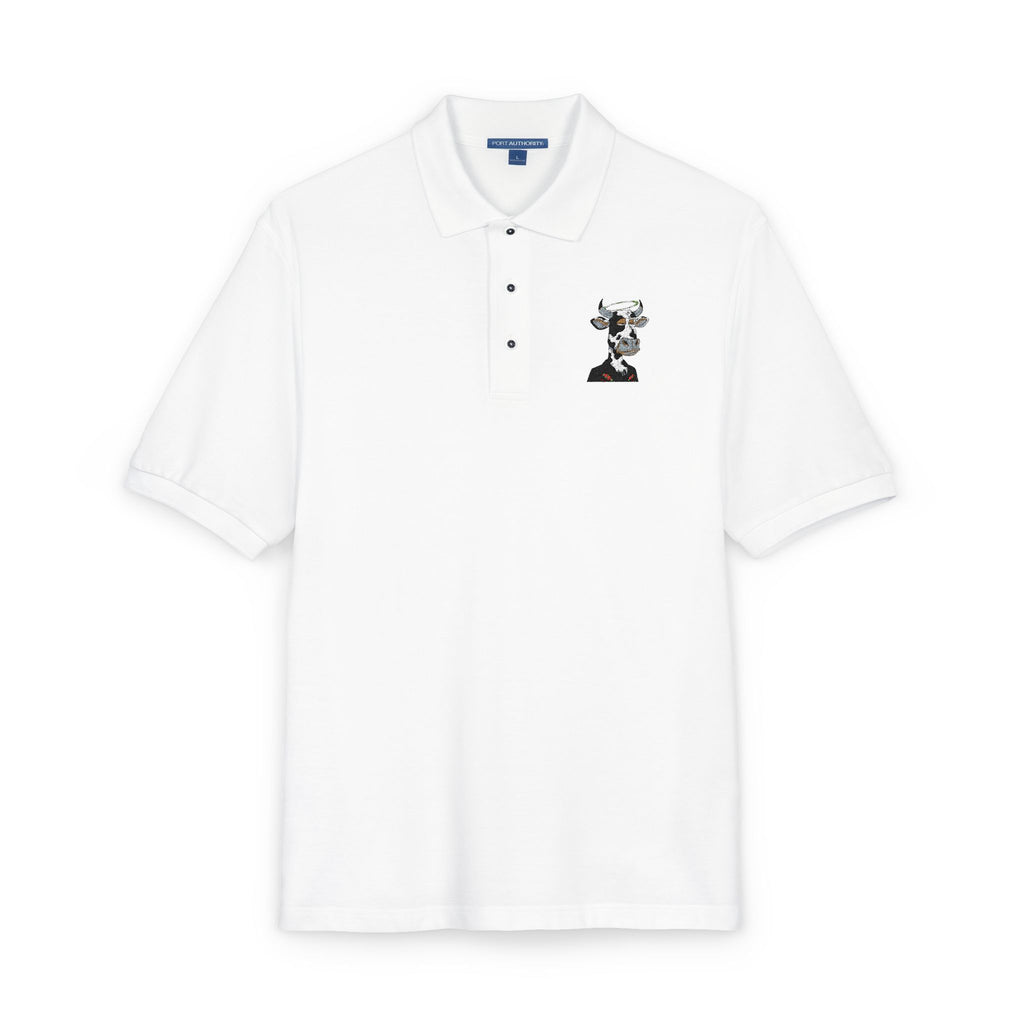 Embroidered Floral Skull Polo