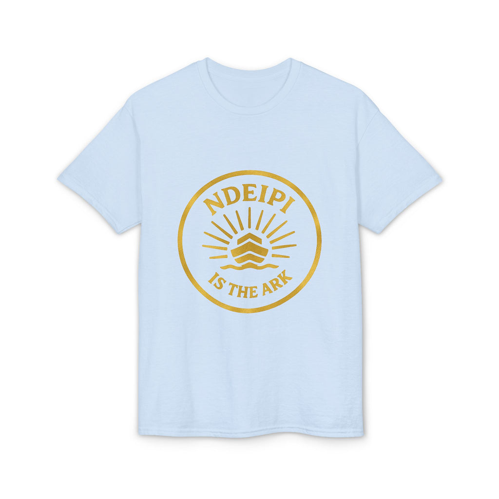 Ndeipi Is The Ark T-Shirt — Gold Sun & Wave Logo Tee