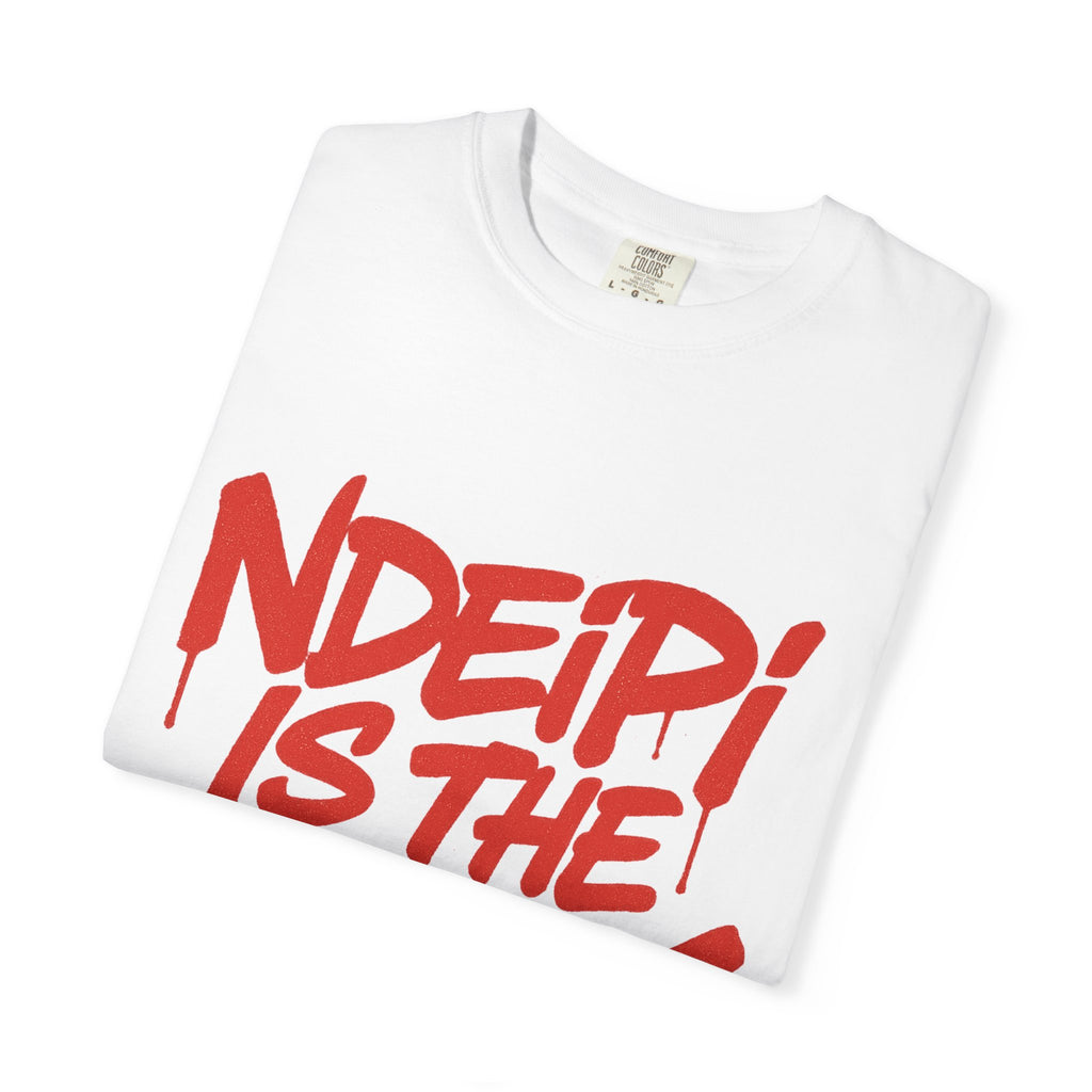 T-Shirt — "NDEIPI IS THE ARK" Red Graffiti Graphic Tee