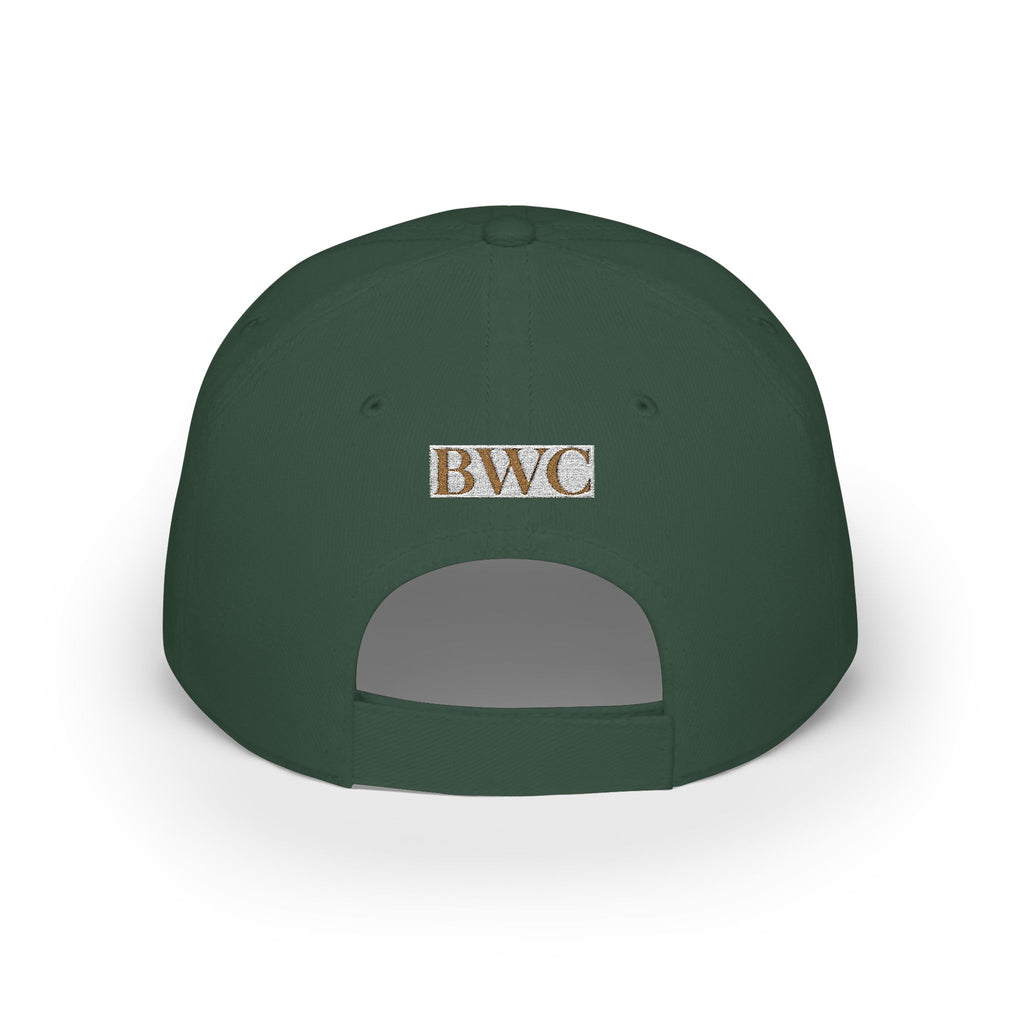 Low Profile Cap — Gold Leopard Cow Embroidered "BWC" Streetwear Hat