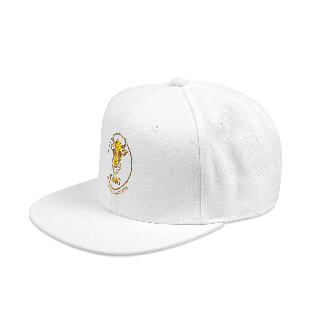 Gold Skull Snapback Hat — Embroidered Sparkle Streetwear Cap
