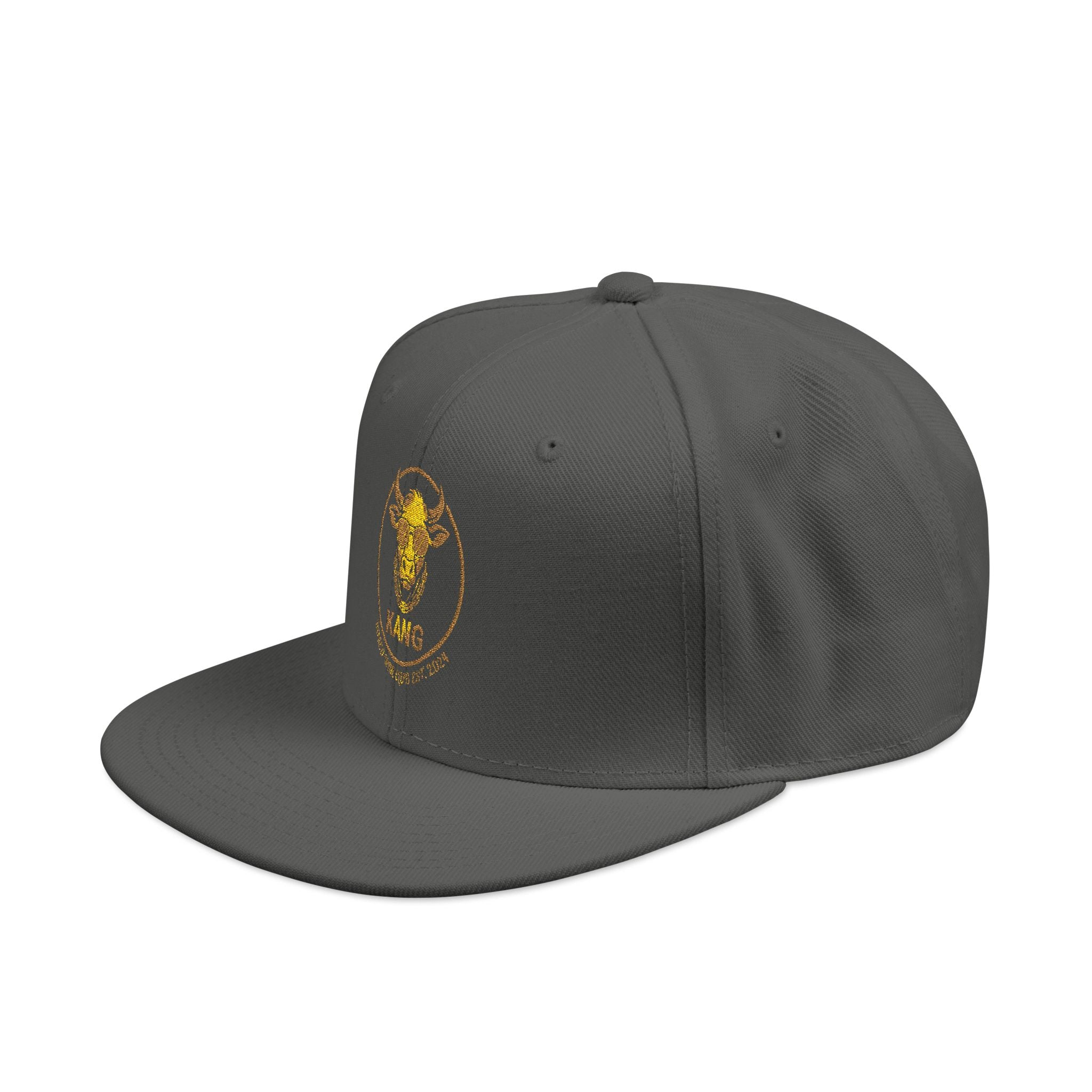 Gold Skull Snapback Hat — Embroidered Sparkle Streetwear Cap