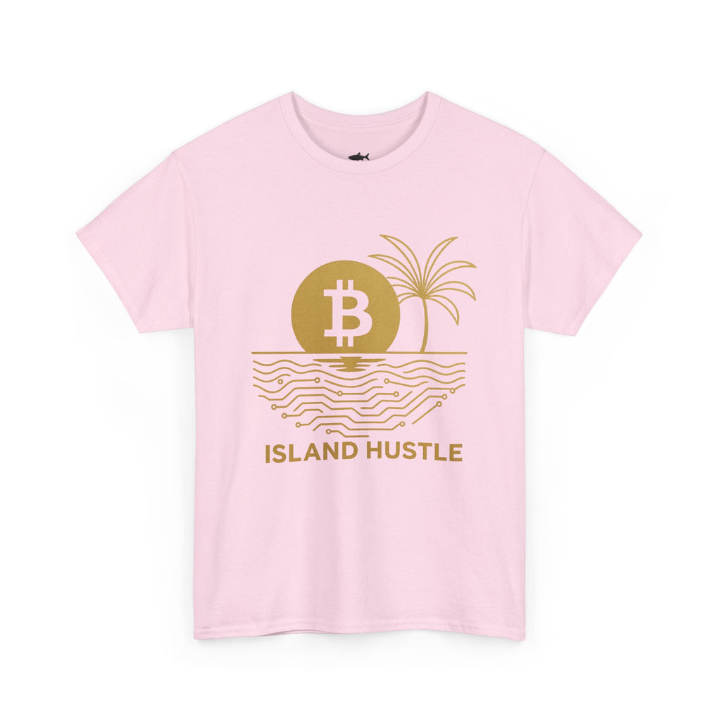 Island Hustle Bitcoin Tee – Crypto Beach Vibes Graphic T-Shirt