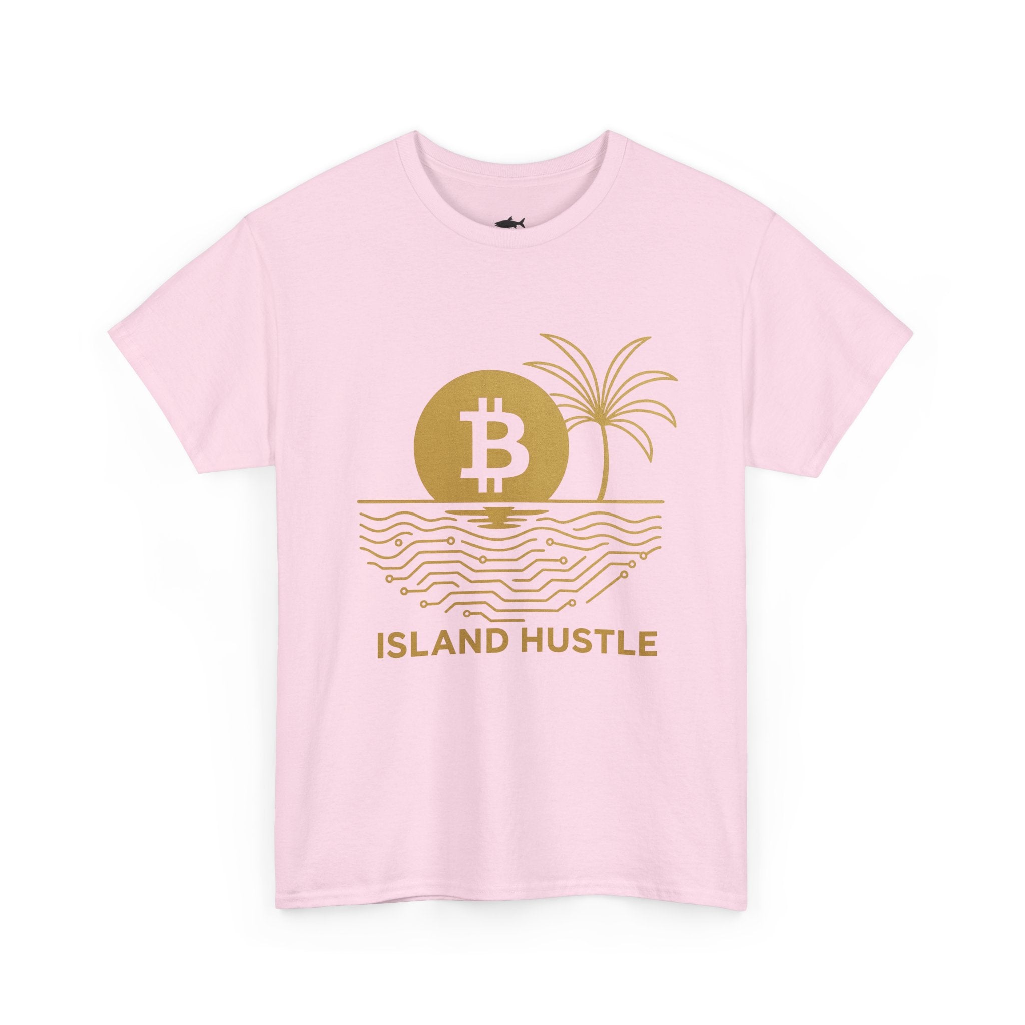 Island Hustle Bitcoin Tee – Crypto Beach Vibes Graphic T-Shirt