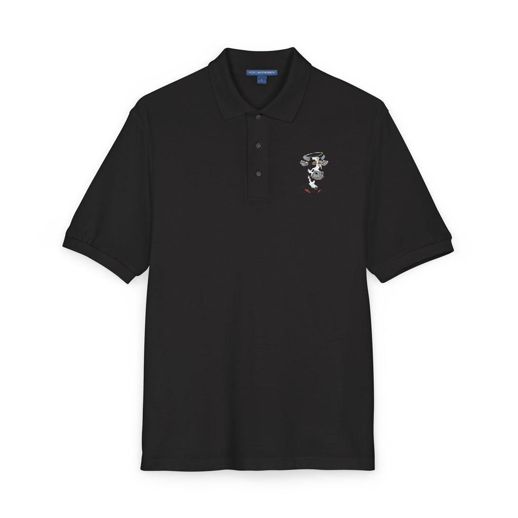 Embroidered Floral Skull Polo