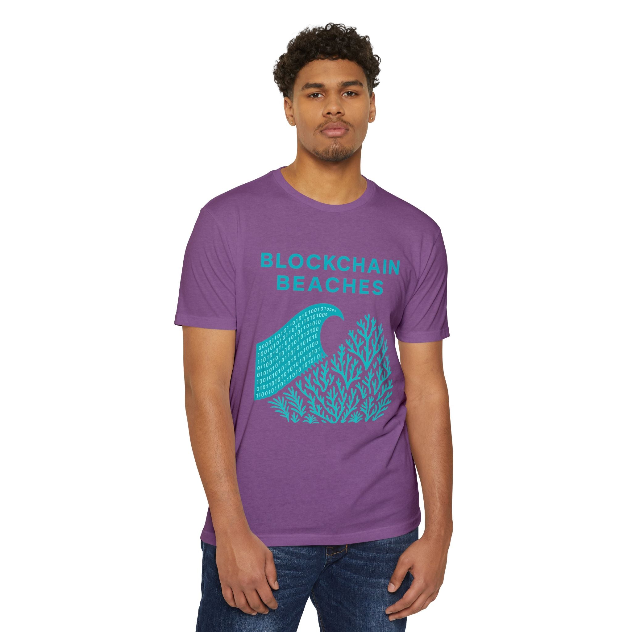 Ocean Wave & Coral Graphic T-Shirt — Coastal Surf Beach Tee
