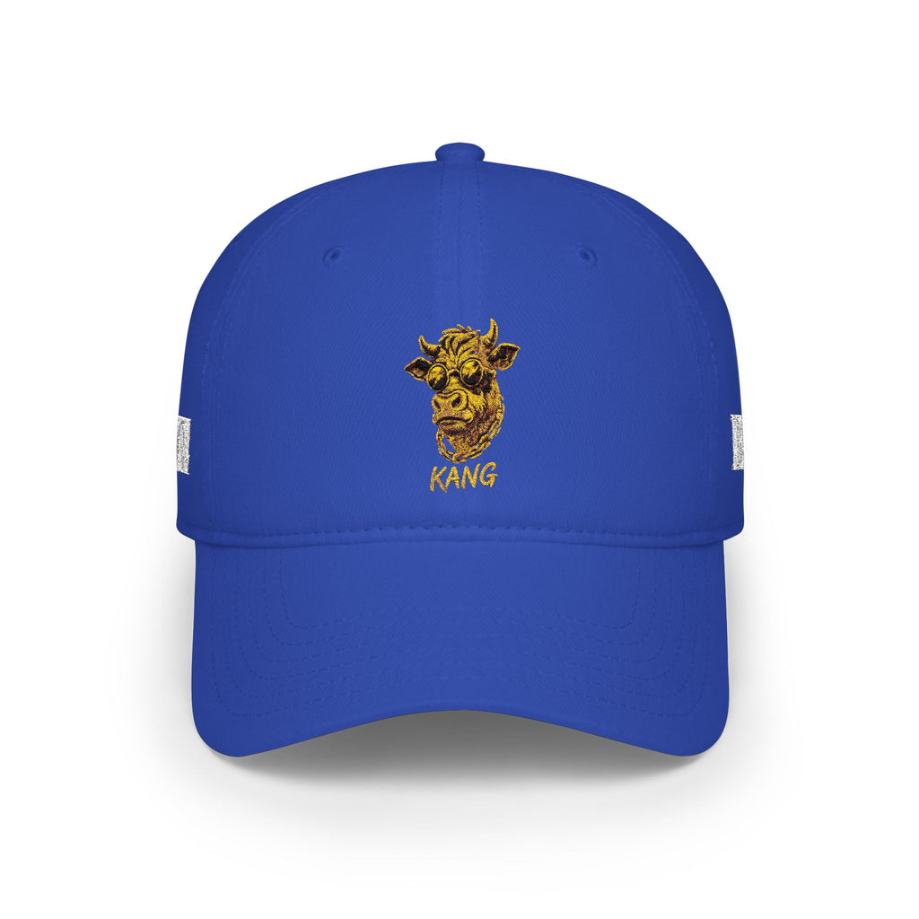 Low Profile Cap — Gold Leopard Cow Embroidered "BWC" Streetwear Hat