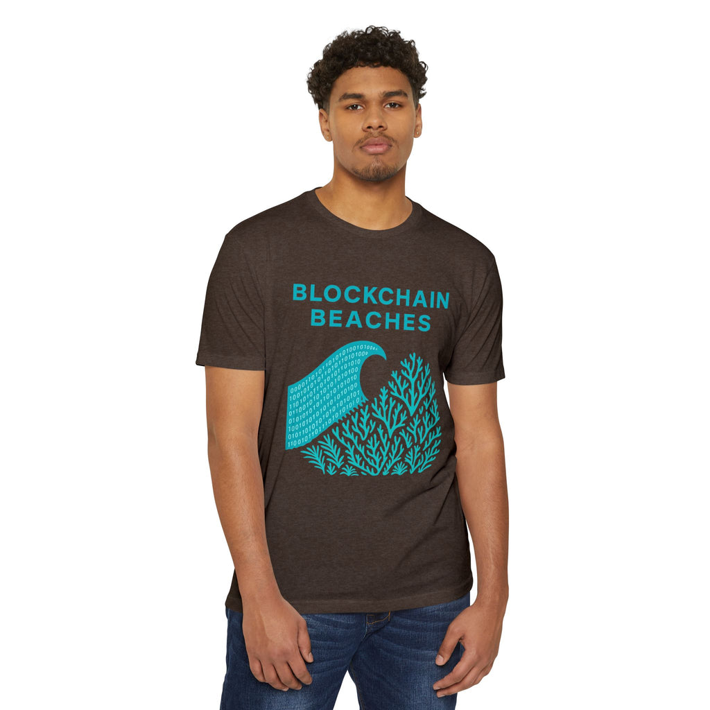 Ocean Wave & Coral Graphic T-Shirt — Coastal Surf Beach Tee