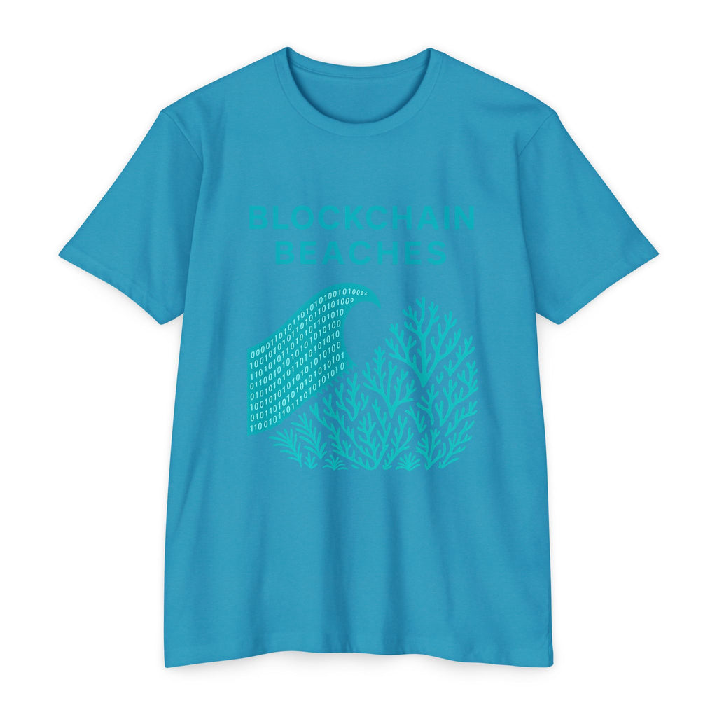 Ocean Wave & Coral Graphic T-Shirt — Coastal Surf Beach Tee