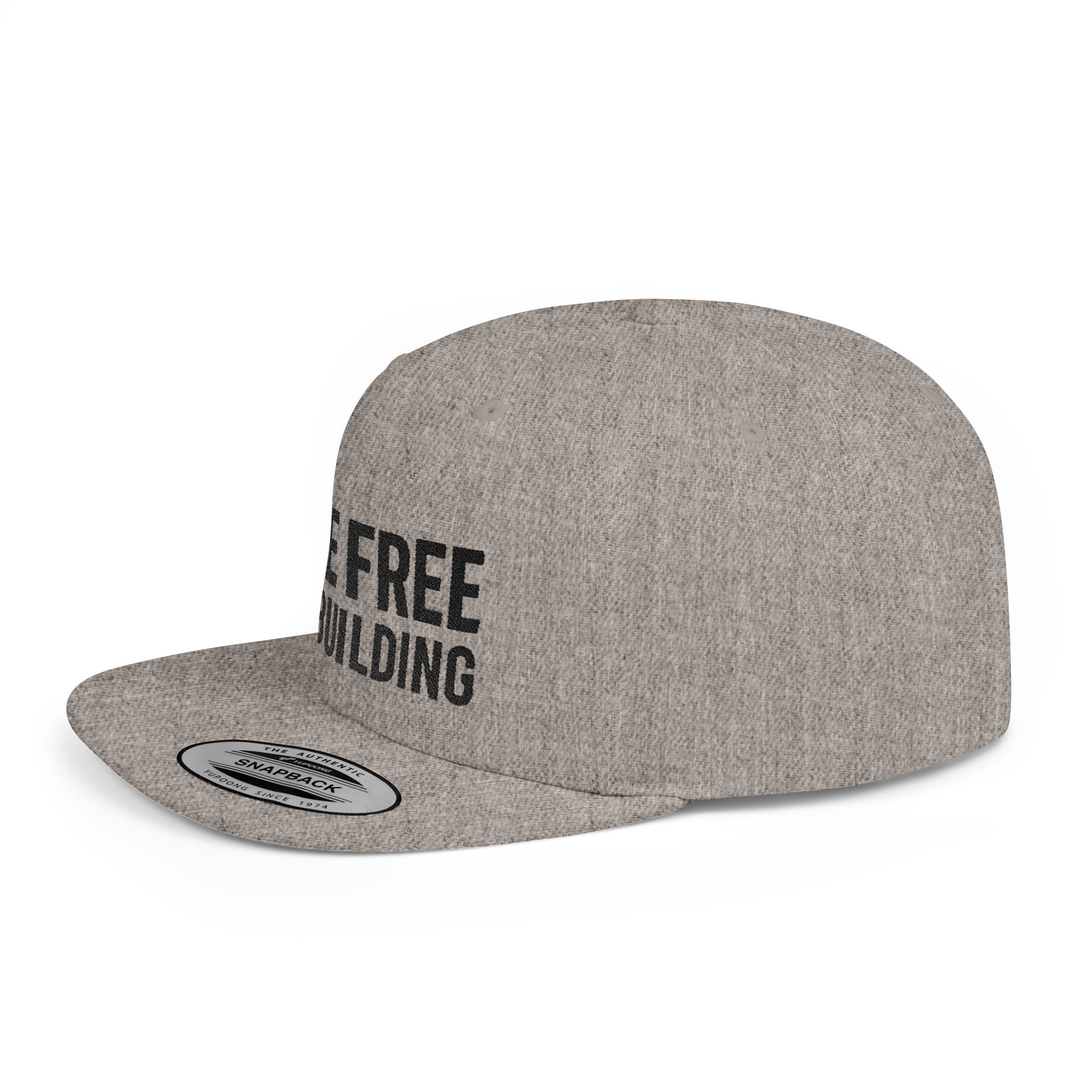 Live Free Die Building Flat Bill Snapback Hat