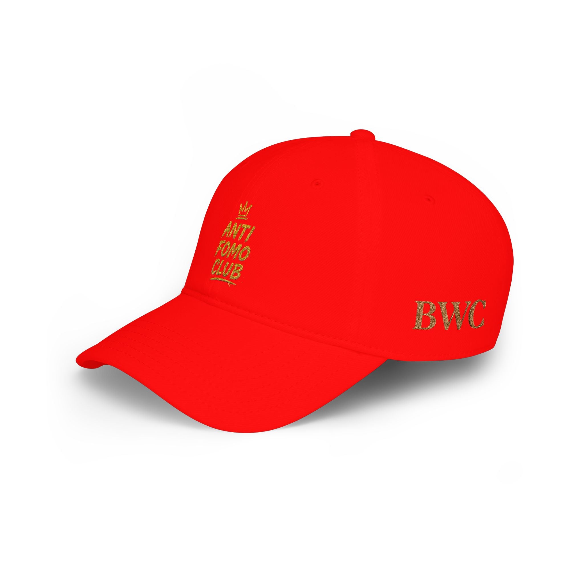 Anti FOMO Club Cap — Low Profile Baseball Hat with Crown Embroidery
