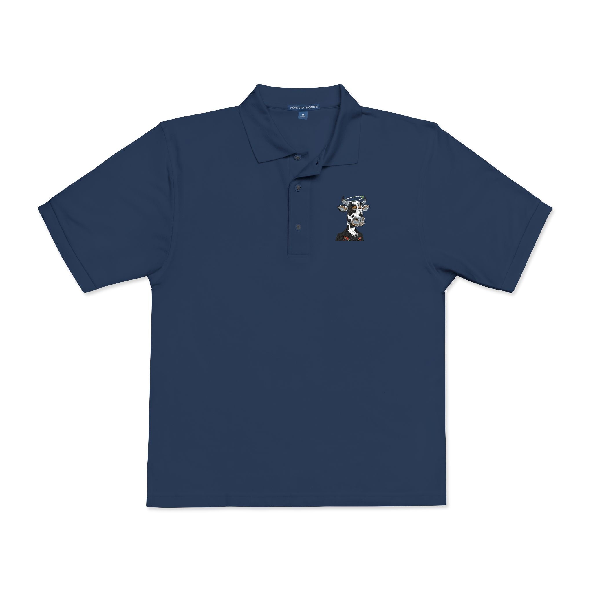 Embroidered Floral Skull Polo