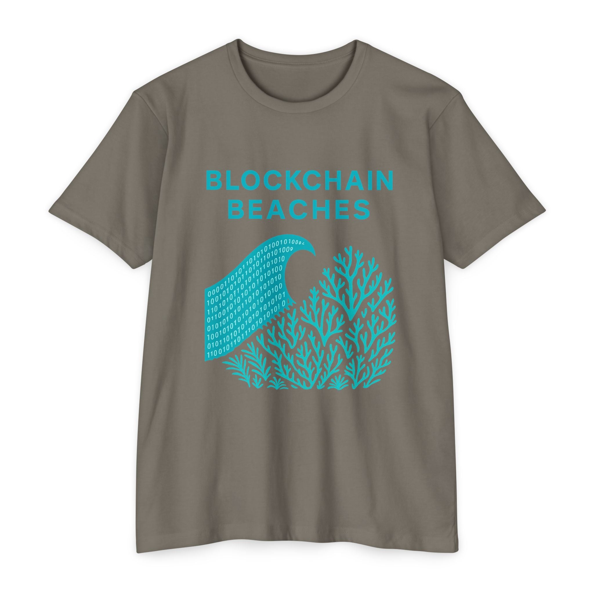 Ocean Wave & Coral Graphic T-Shirt — Coastal Surf Beach Tee