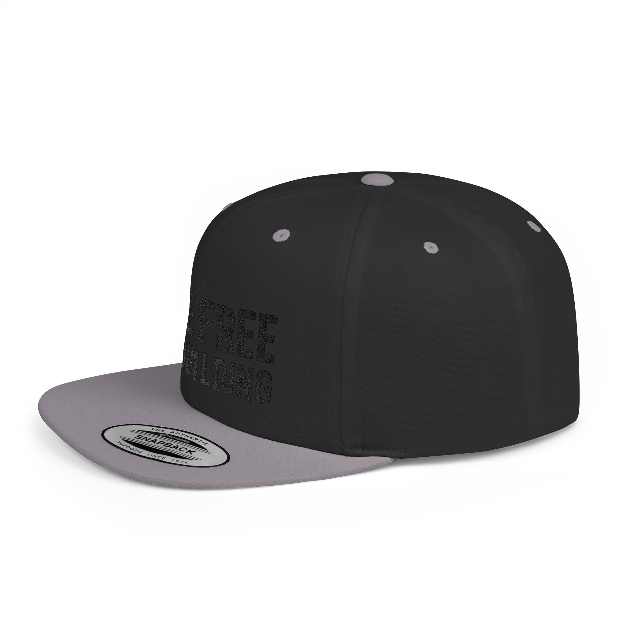 Live Free Die Building Flat Bill Snapback Hat
