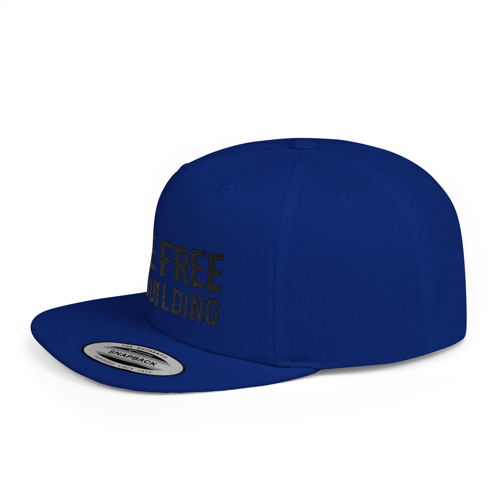 Live Free Die Building Flat Bill Snapback Hat