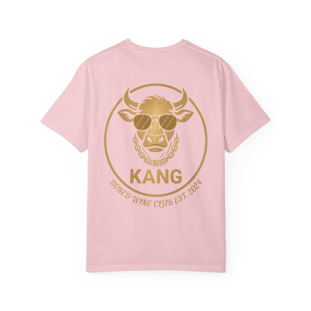 Cow Graphic T-Shirt — 'KANG' Wine Club Logo & Halo Cow Art