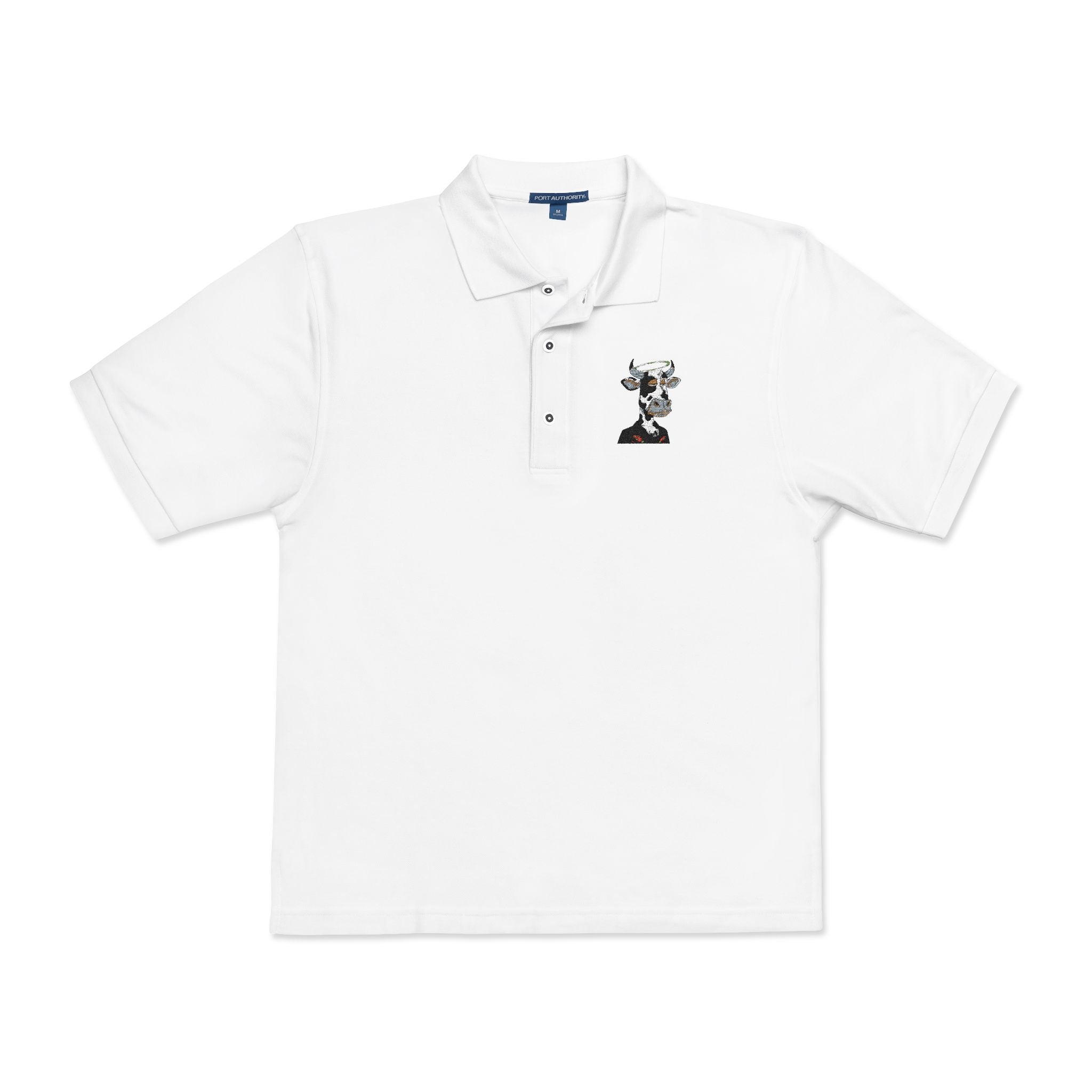 Embroidered Floral Skull Polo
