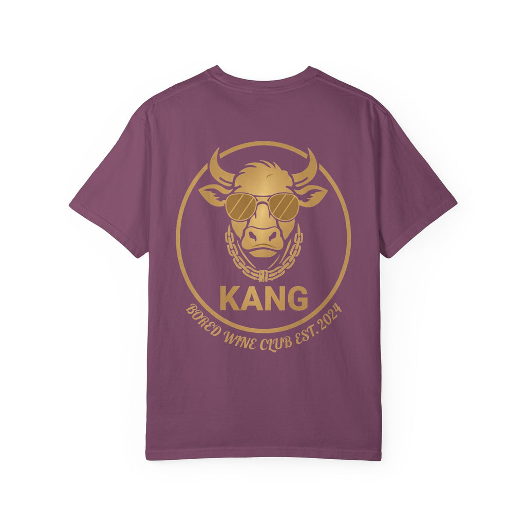 Cow Graphic T-Shirt — 'KANG' Wine Club Logo & Halo Cow Art