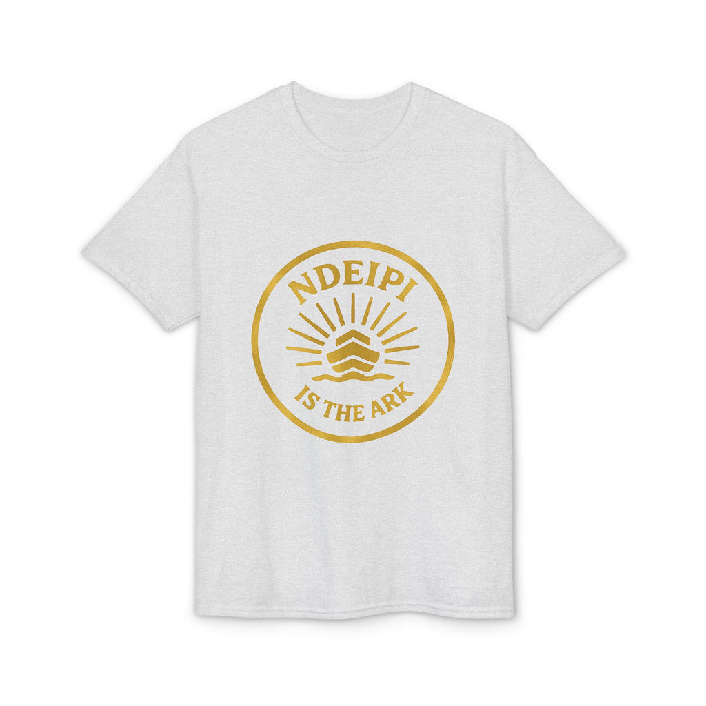 Ndeipi Is The Ark T-Shirt — Gold Sun & Wave Logo Tee