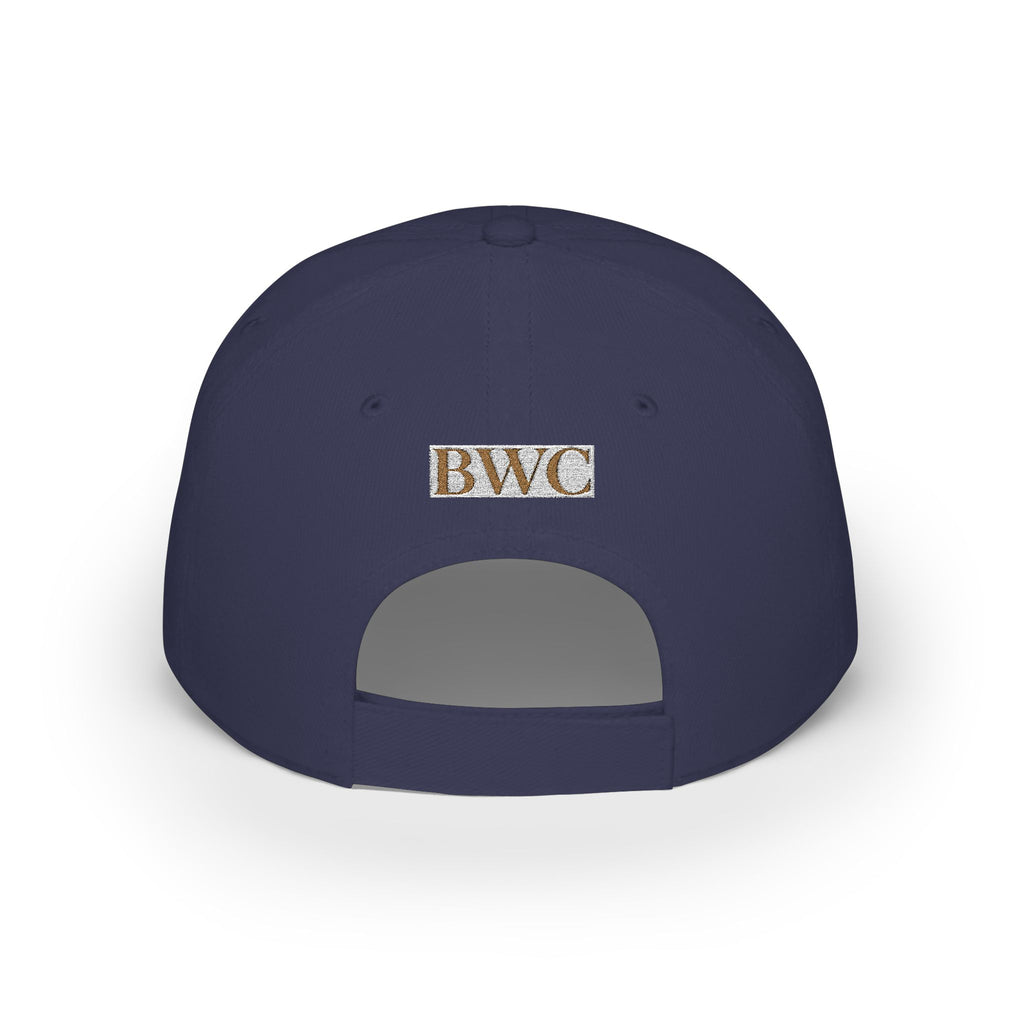 Low Profile Cap — Gold Leopard Cow Embroidered "BWC" Streetwear Hat